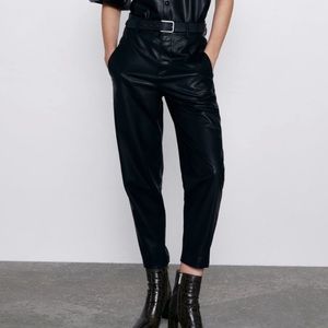 NWT Zara faux leather trouser